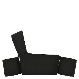 Black Elastane Tank Tops