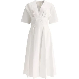 White Cotton Casual Dress