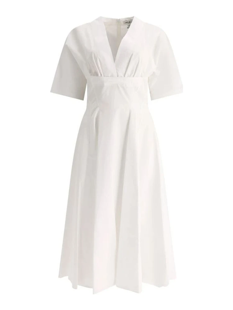 White Cotton Casual Dress