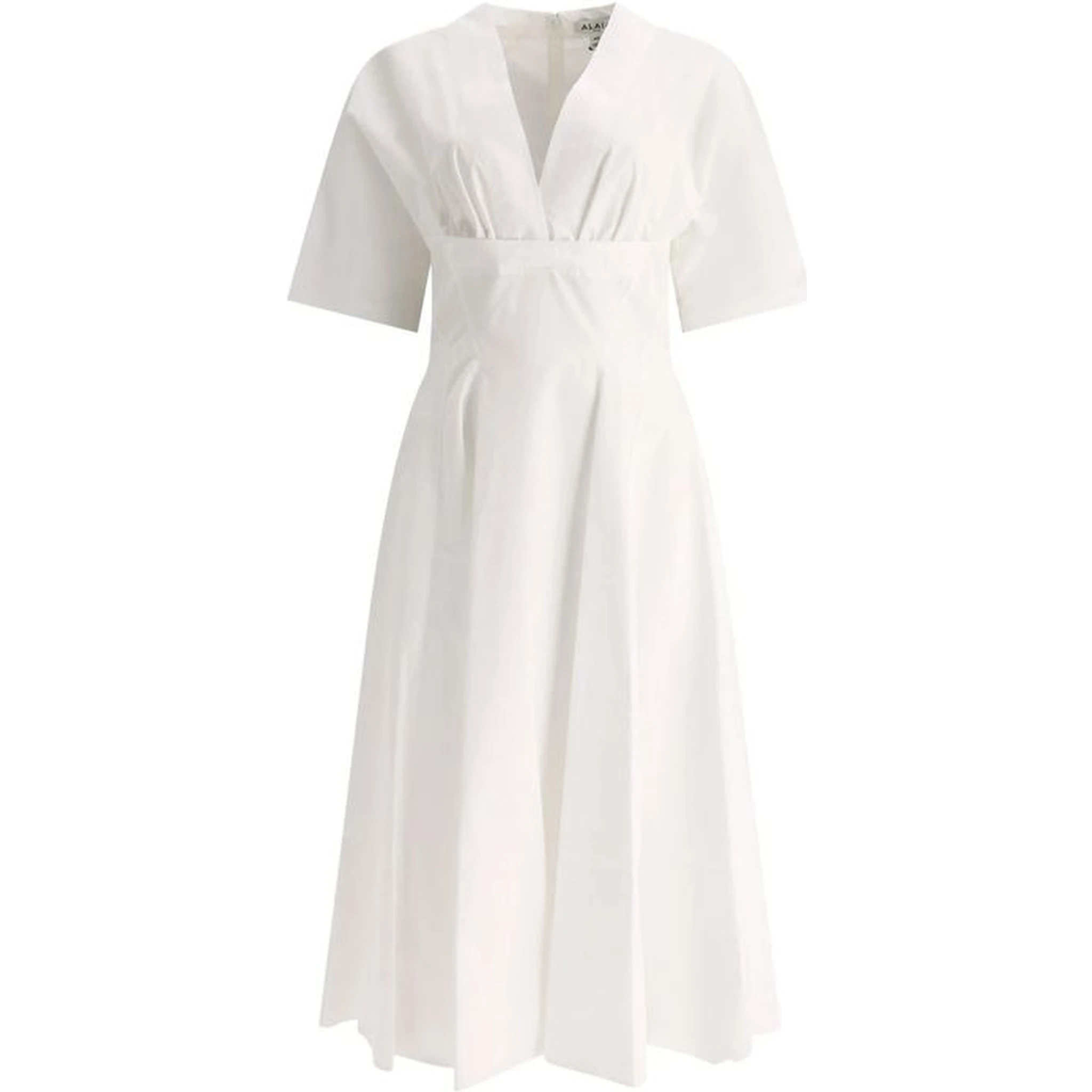 White Cotton Casual Dress