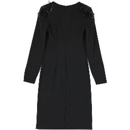 فستان أسود كاجوال من الإيلاستين