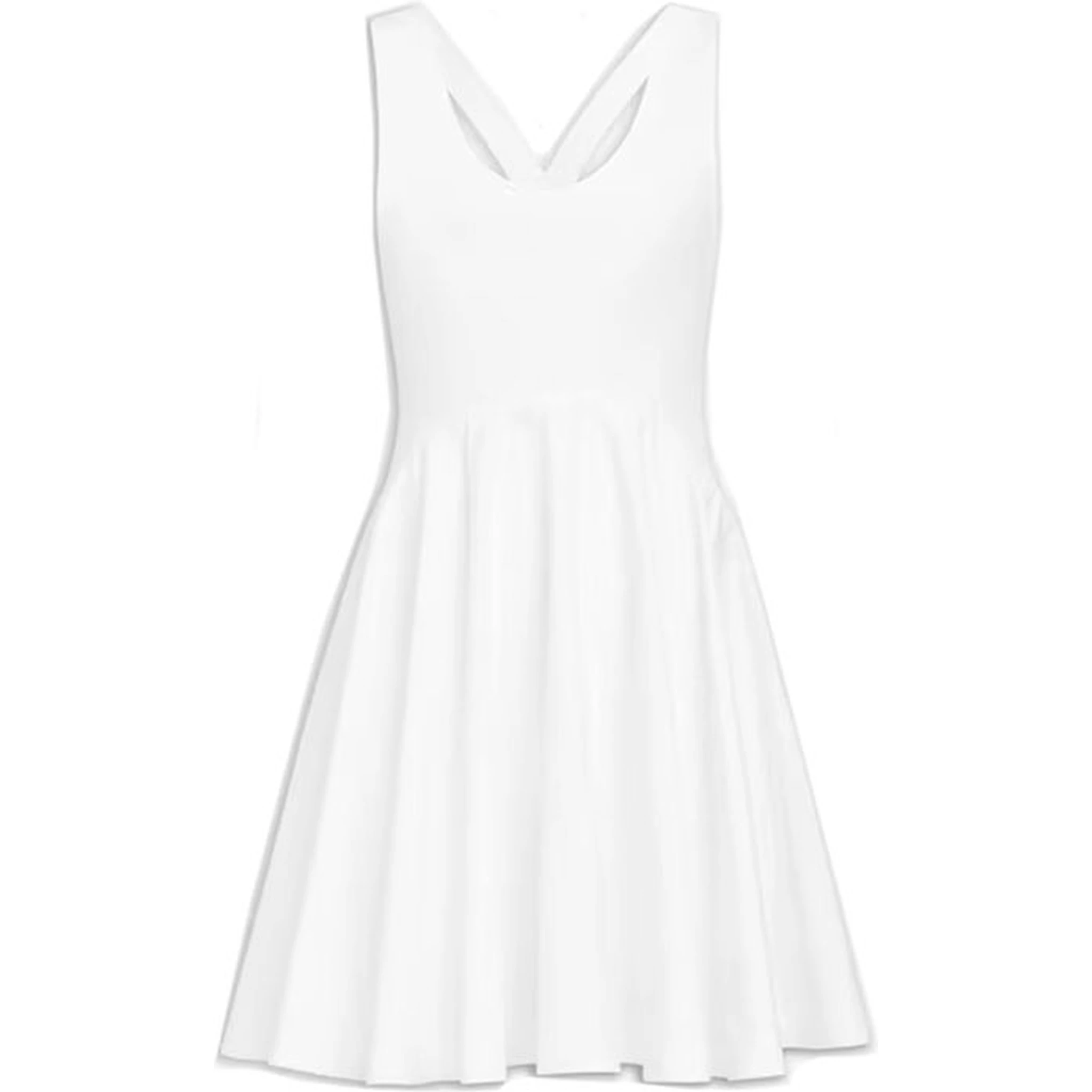 White Cotton Casual Dress