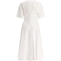 White Cotton Casual Dress