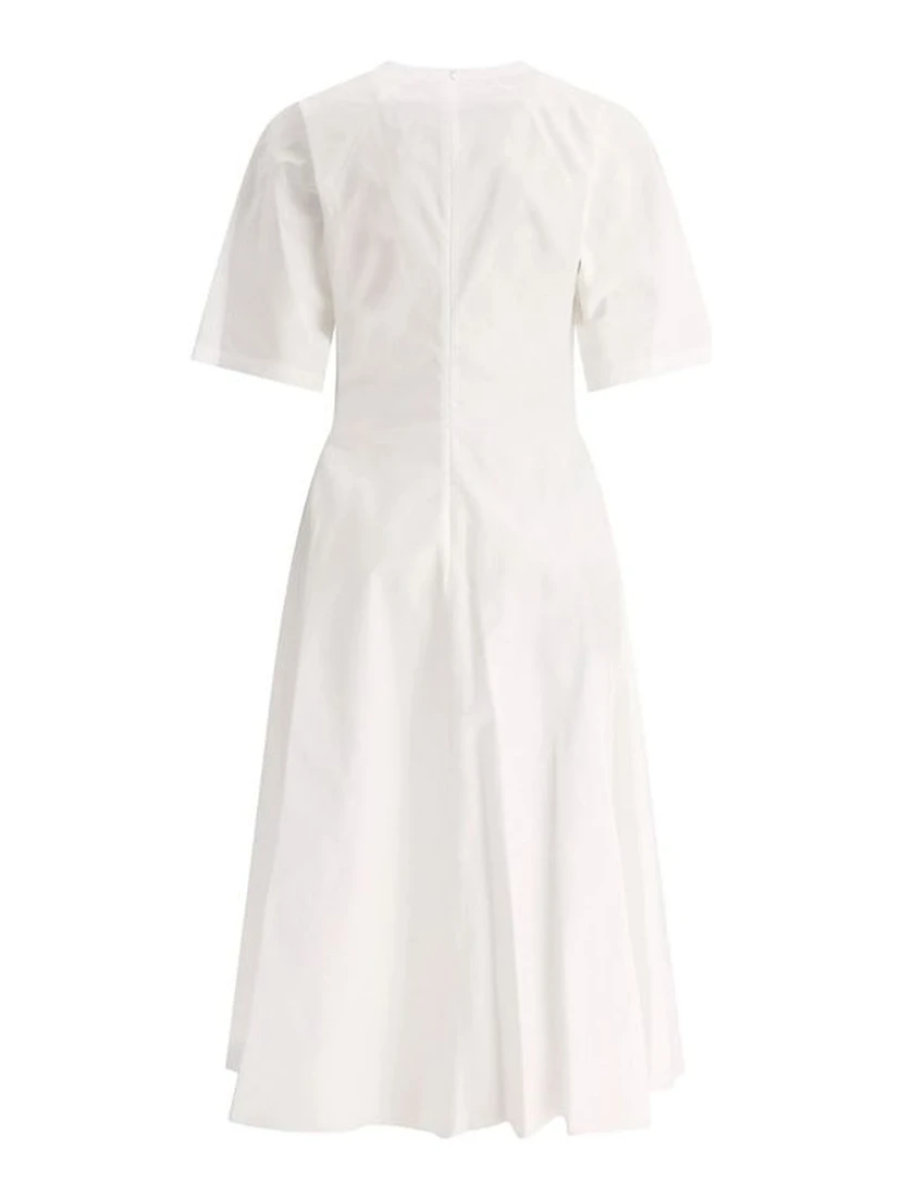 White Cotton Casual Dress