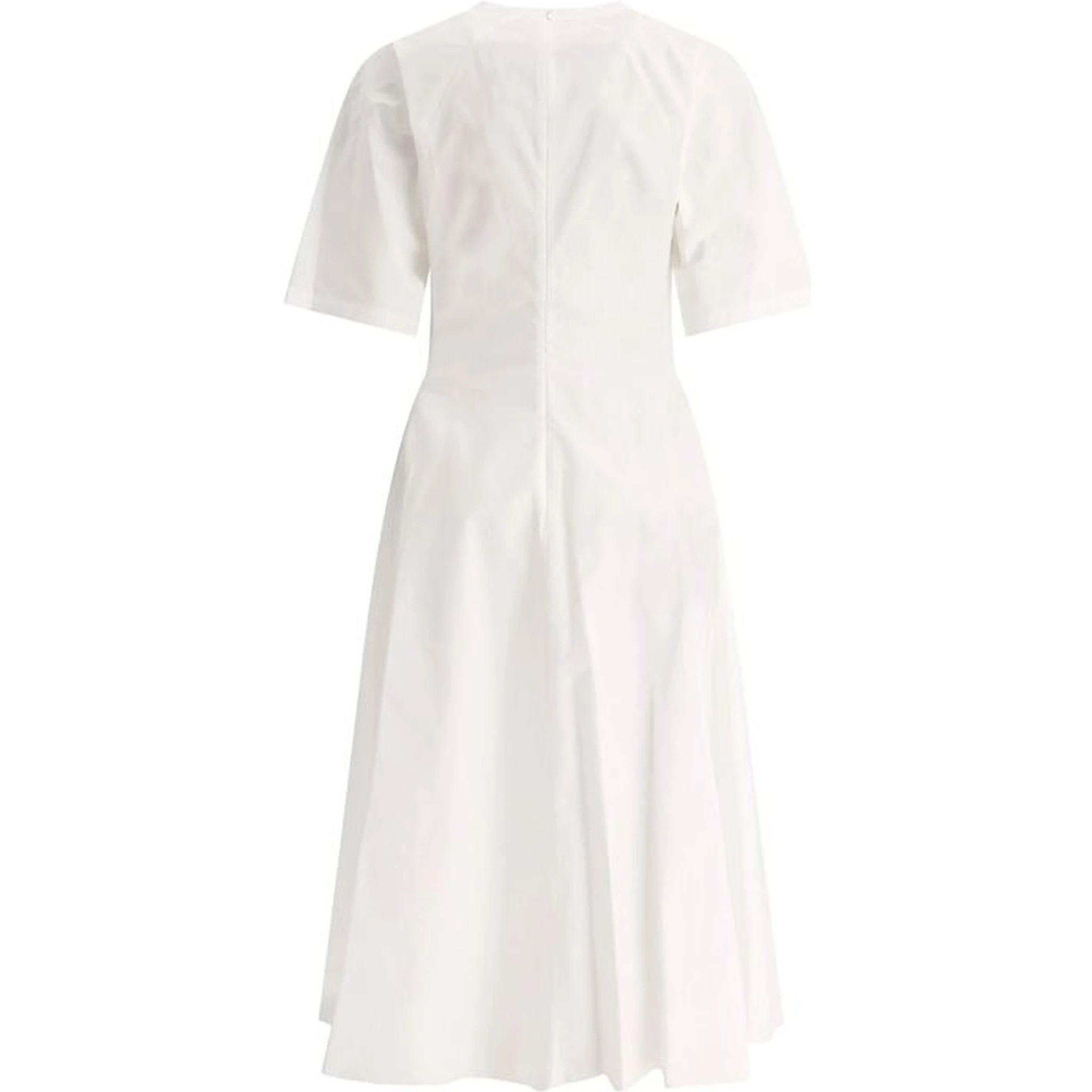 White Cotton Casual Dress