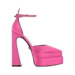 Multicolor Satin Platform Pumps