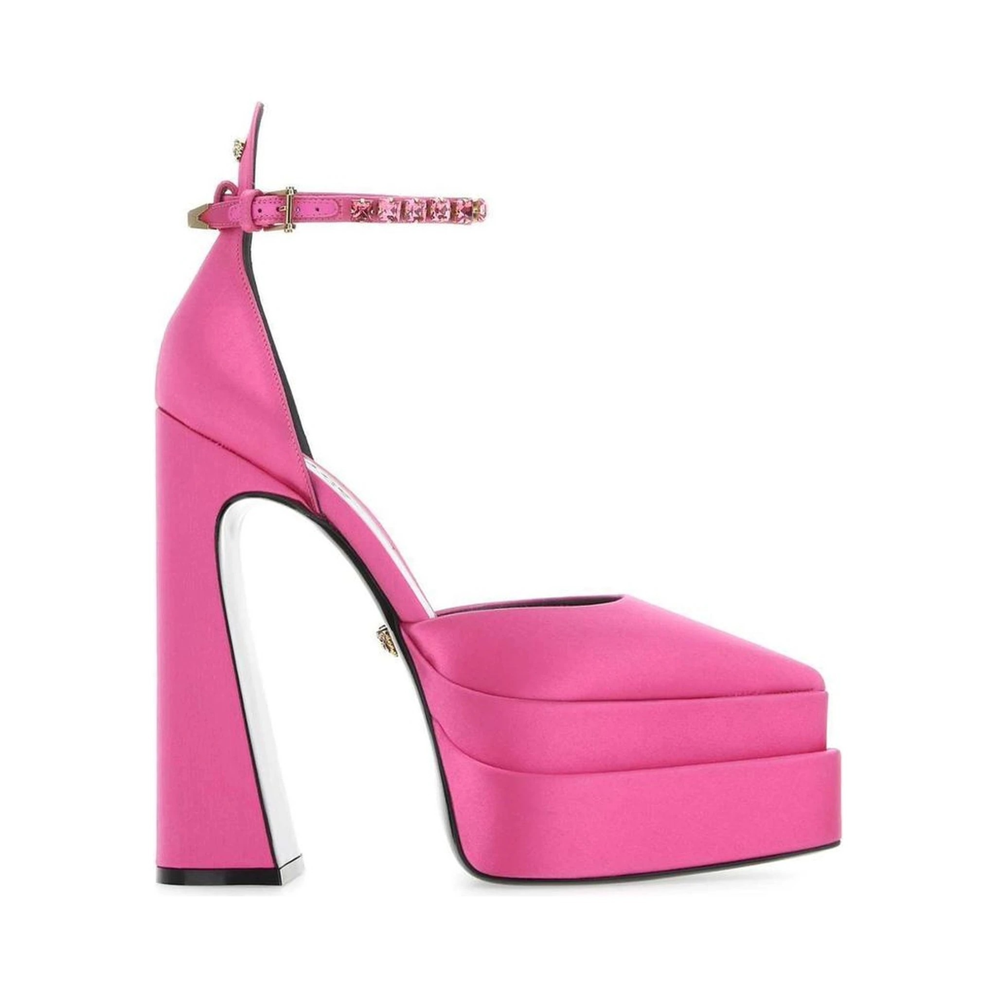 Multicolor Satin Platform Pumps
