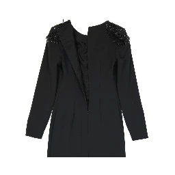 فستان أسود كاجوال من الإيلاستين