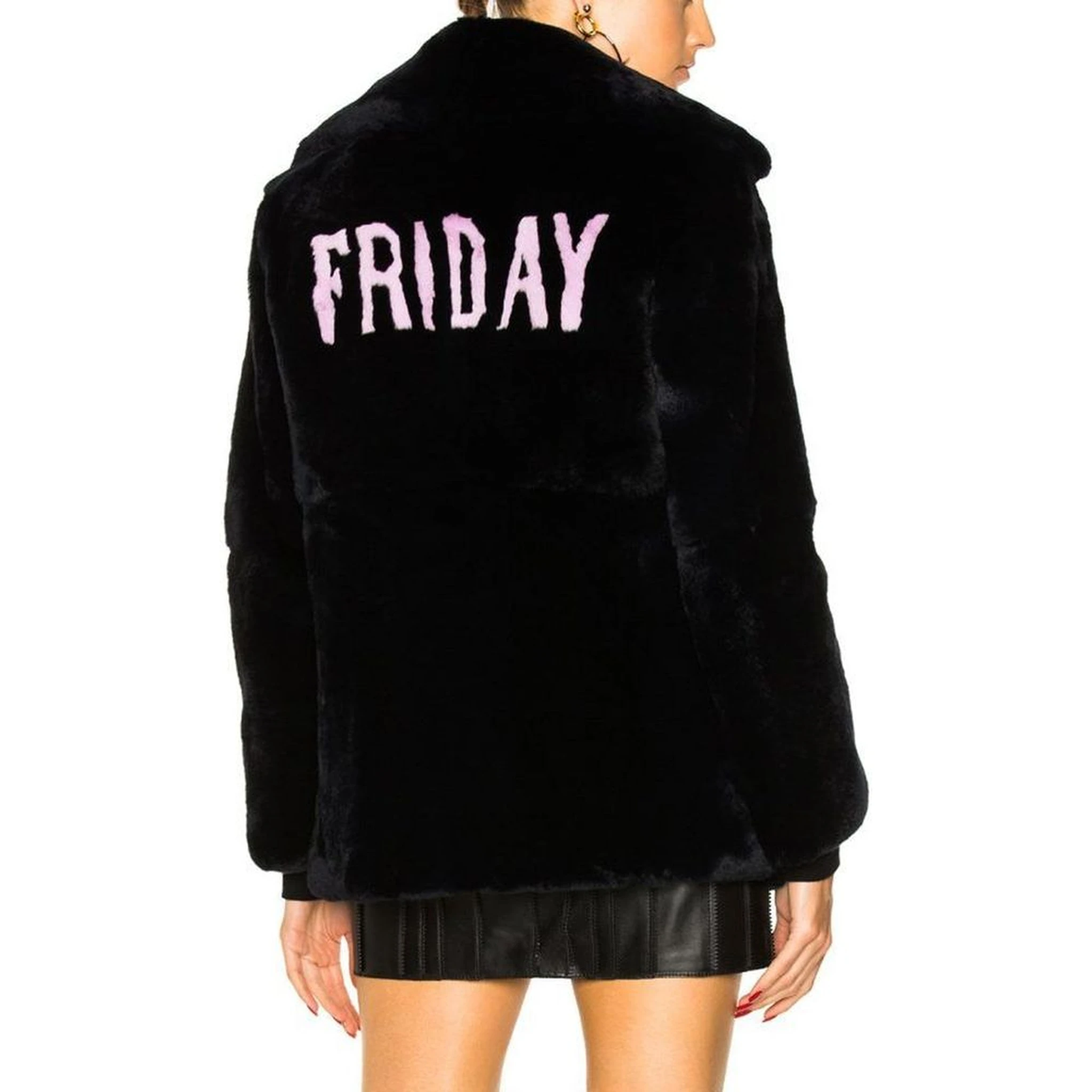 Blue Rabbit Fur Coat