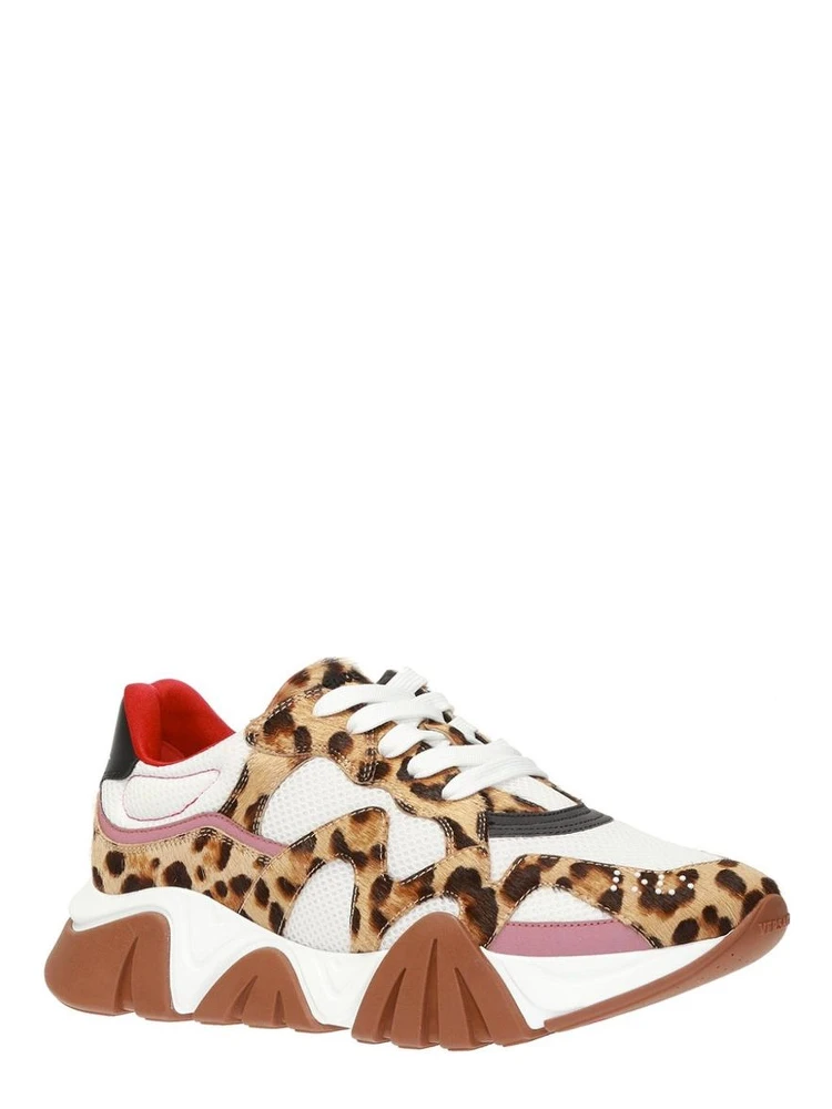 Beige Leather Chunky Sneakers alternative