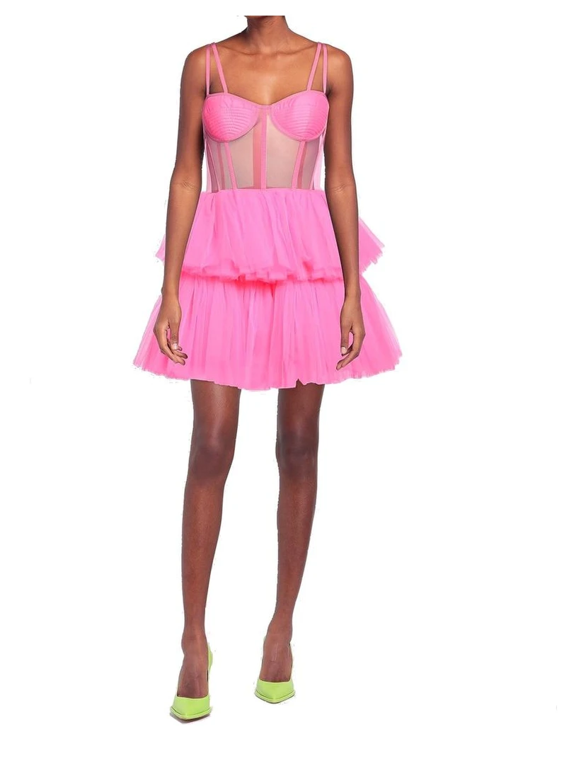 Multicolor Cotton Cocktail Dress