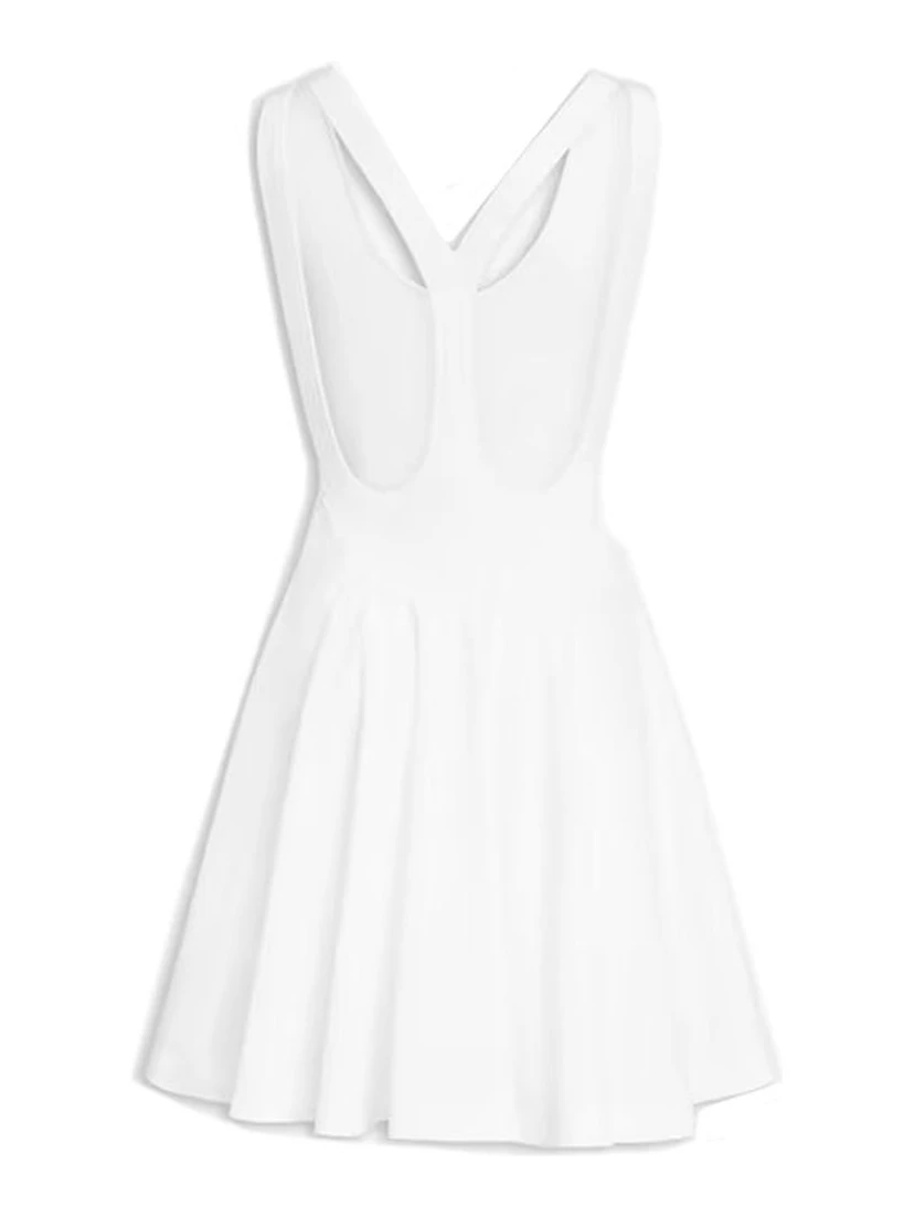 White Cotton Casual Dress