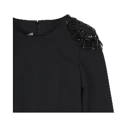 فستان أسود كاجوال من الإيلاستين