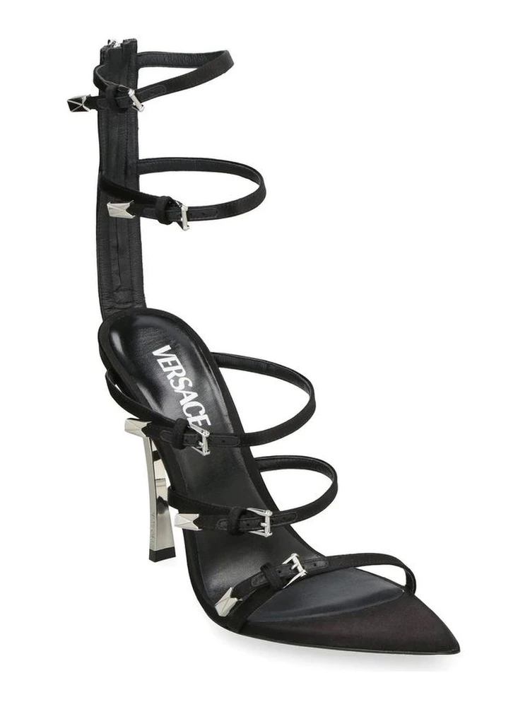 Black Calfskin Stiletto Heel Sandals alternative