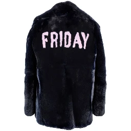 Blue Rabbit Fur Coat