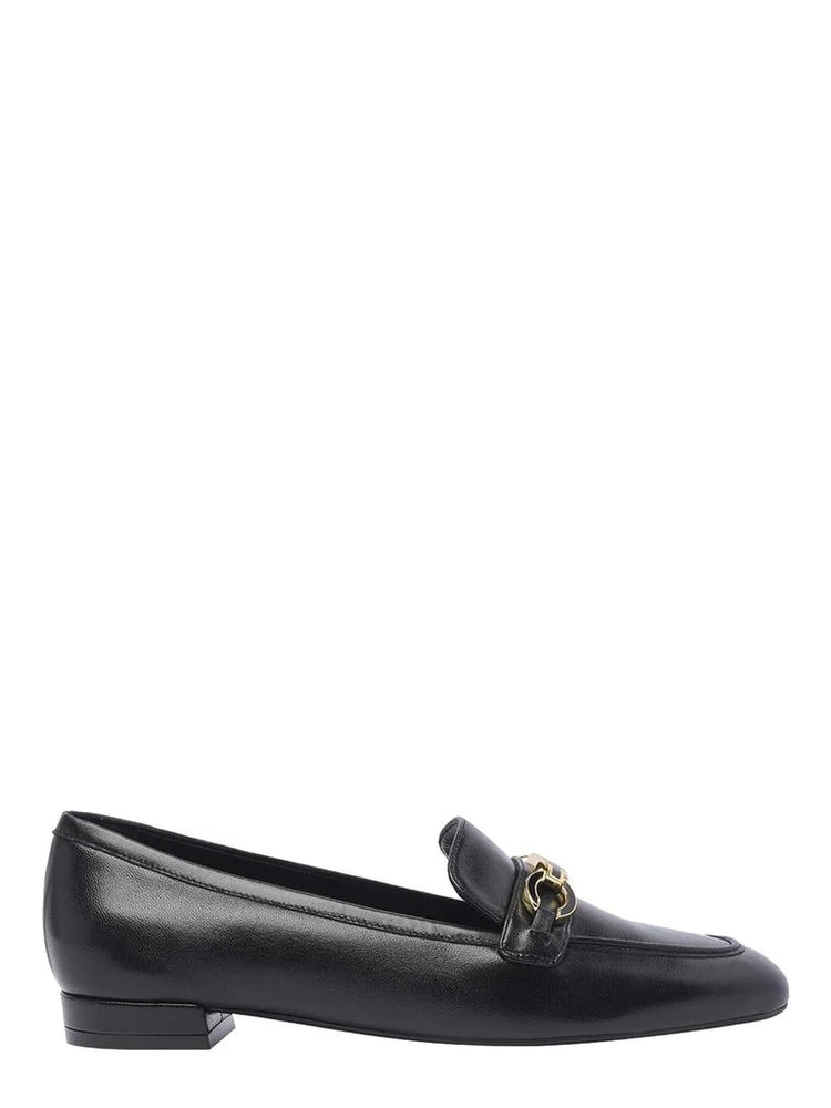 Black Calfskin Slip-On Loafers