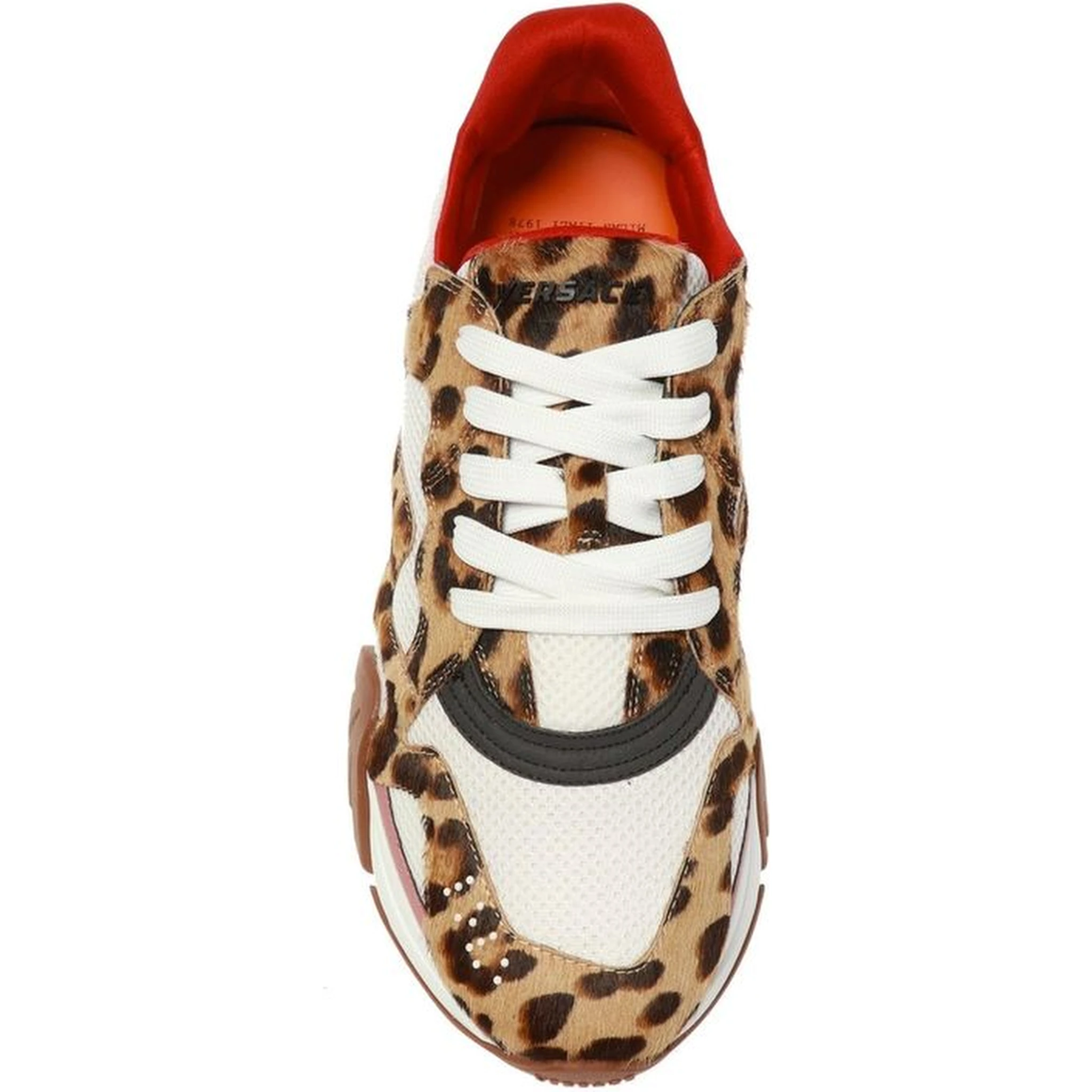 Beige Leather Chunky Sneakers