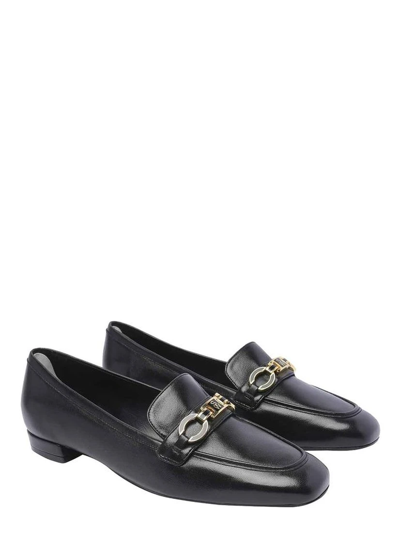 Black Calfskin Slip-On Loafers