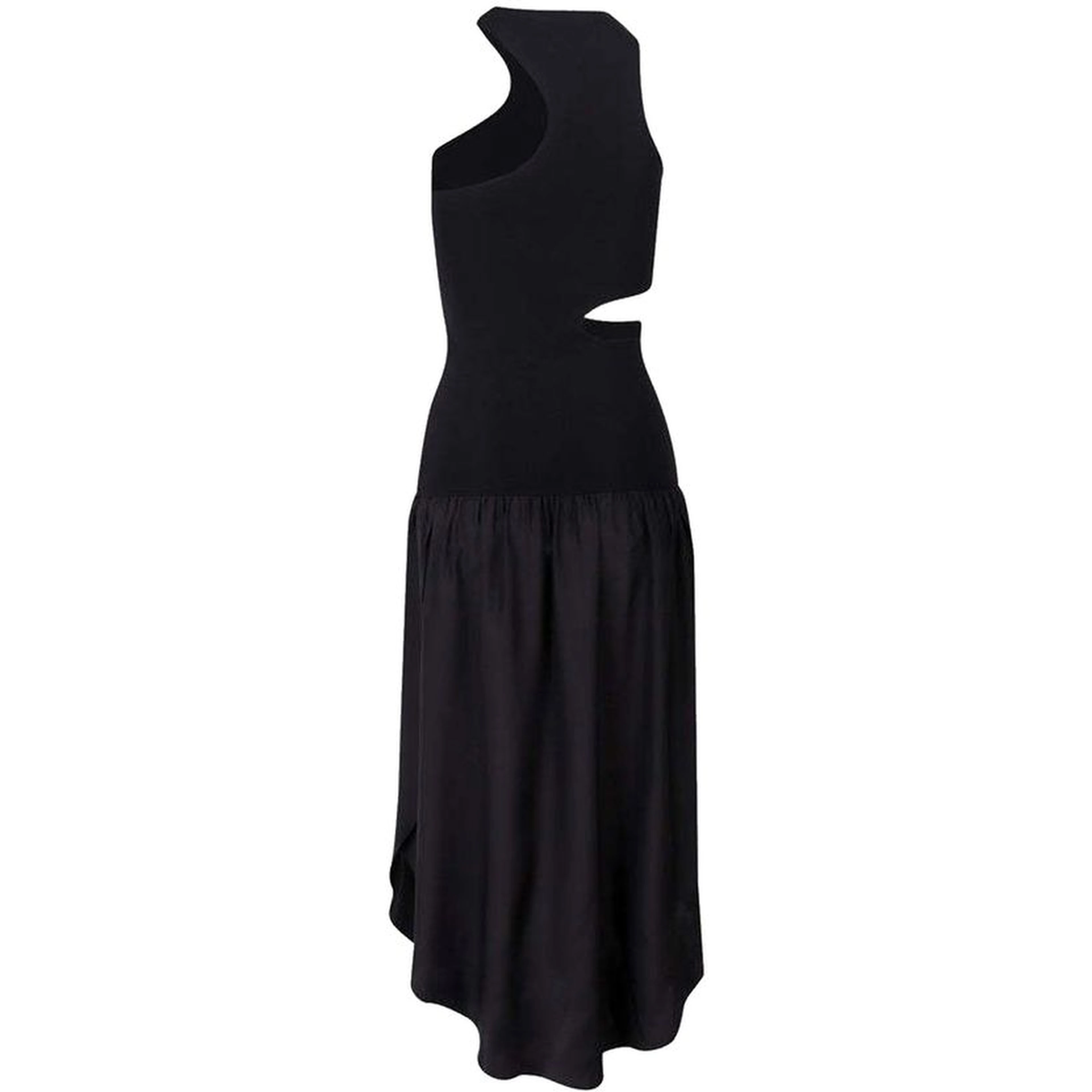 Black Silk Casual Dress