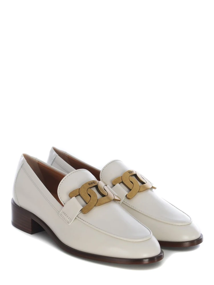 White Calfskin Slip-On Loafers alternative