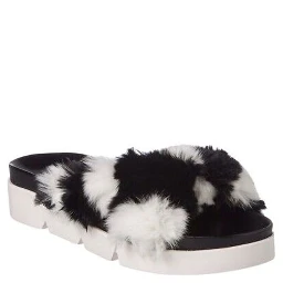Black Fur Slippers