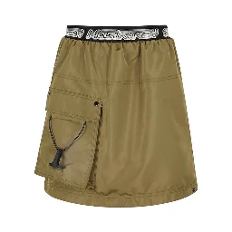 Bicolor Polyester Mini Skirt