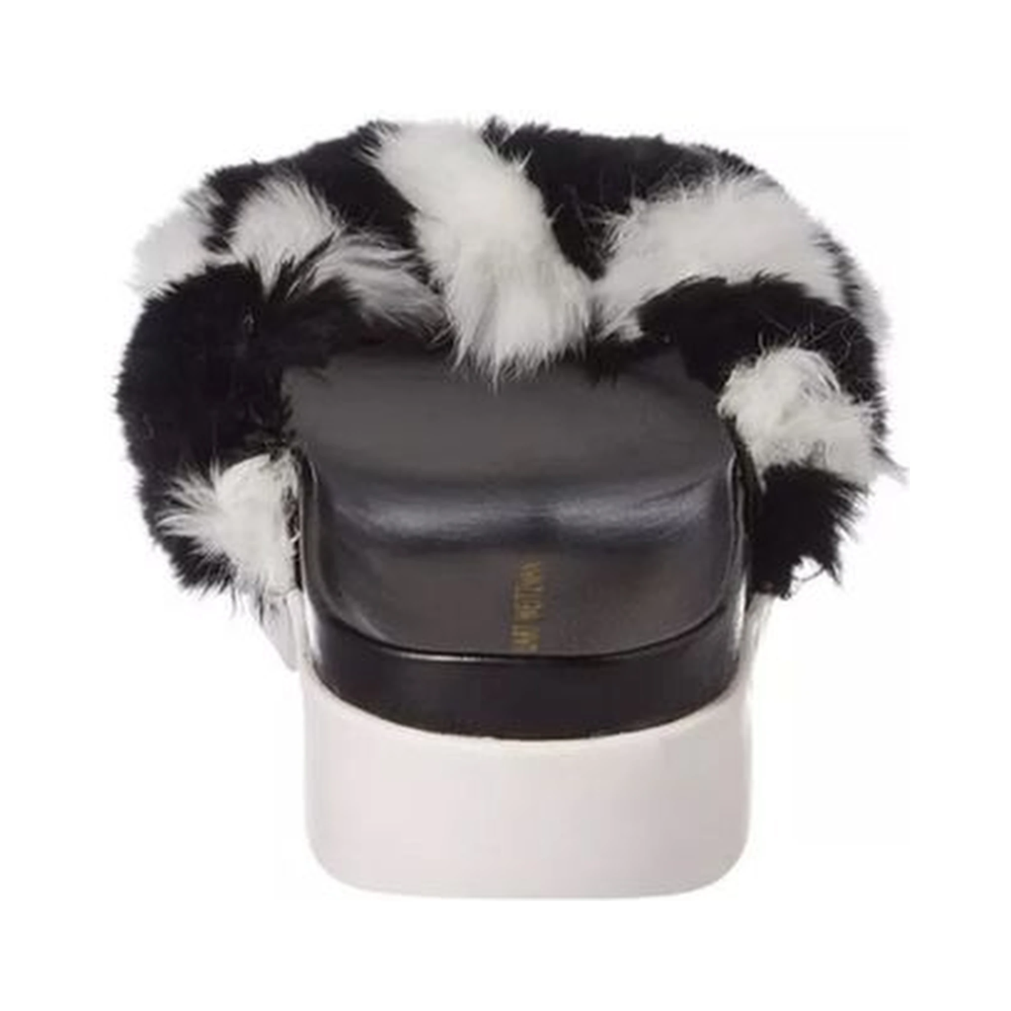 Black Fur Slippers