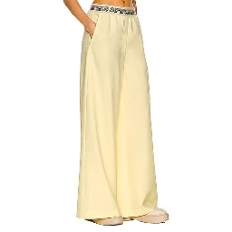 Bicolor Wool Casual Pants