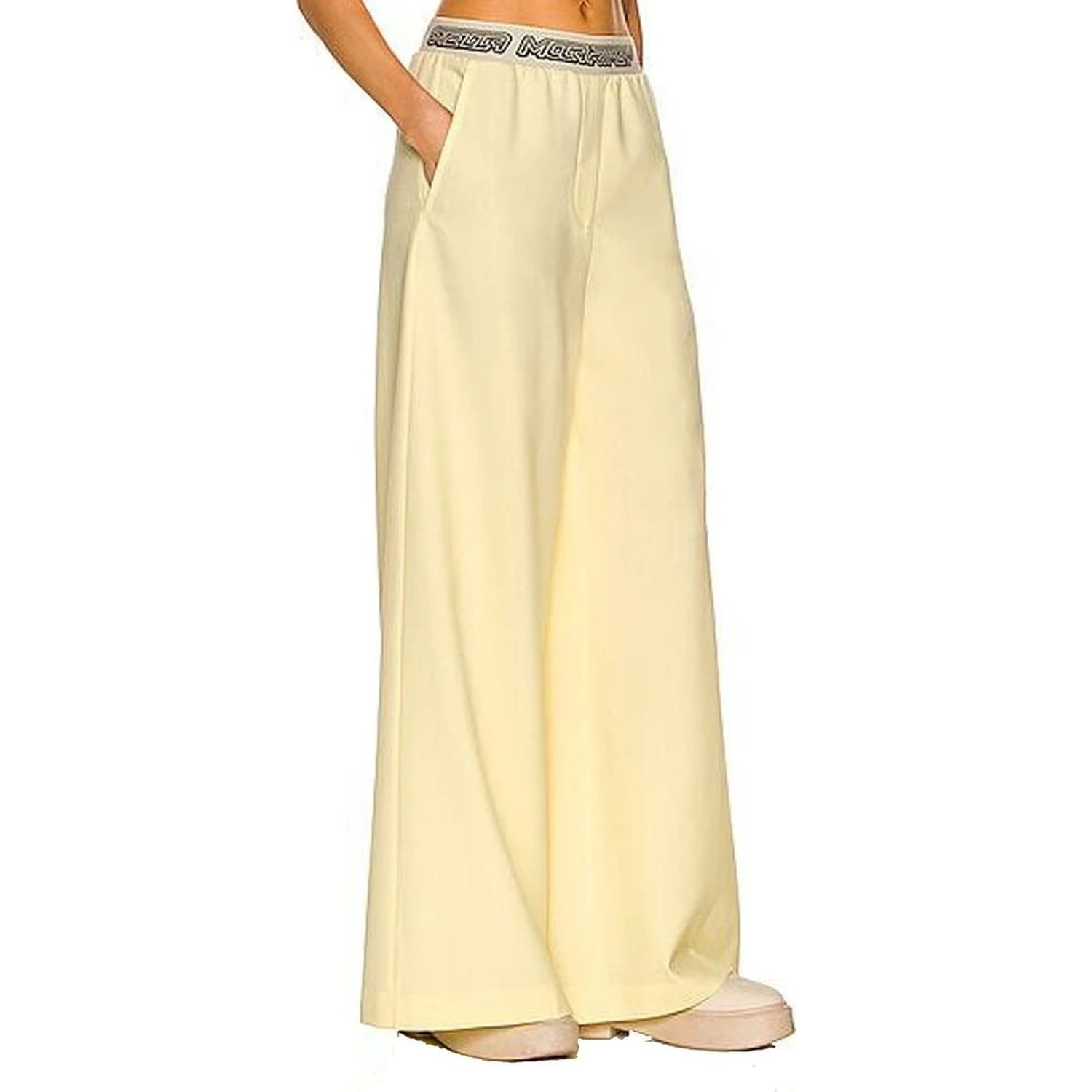 Bicolor Wool Casual Pants