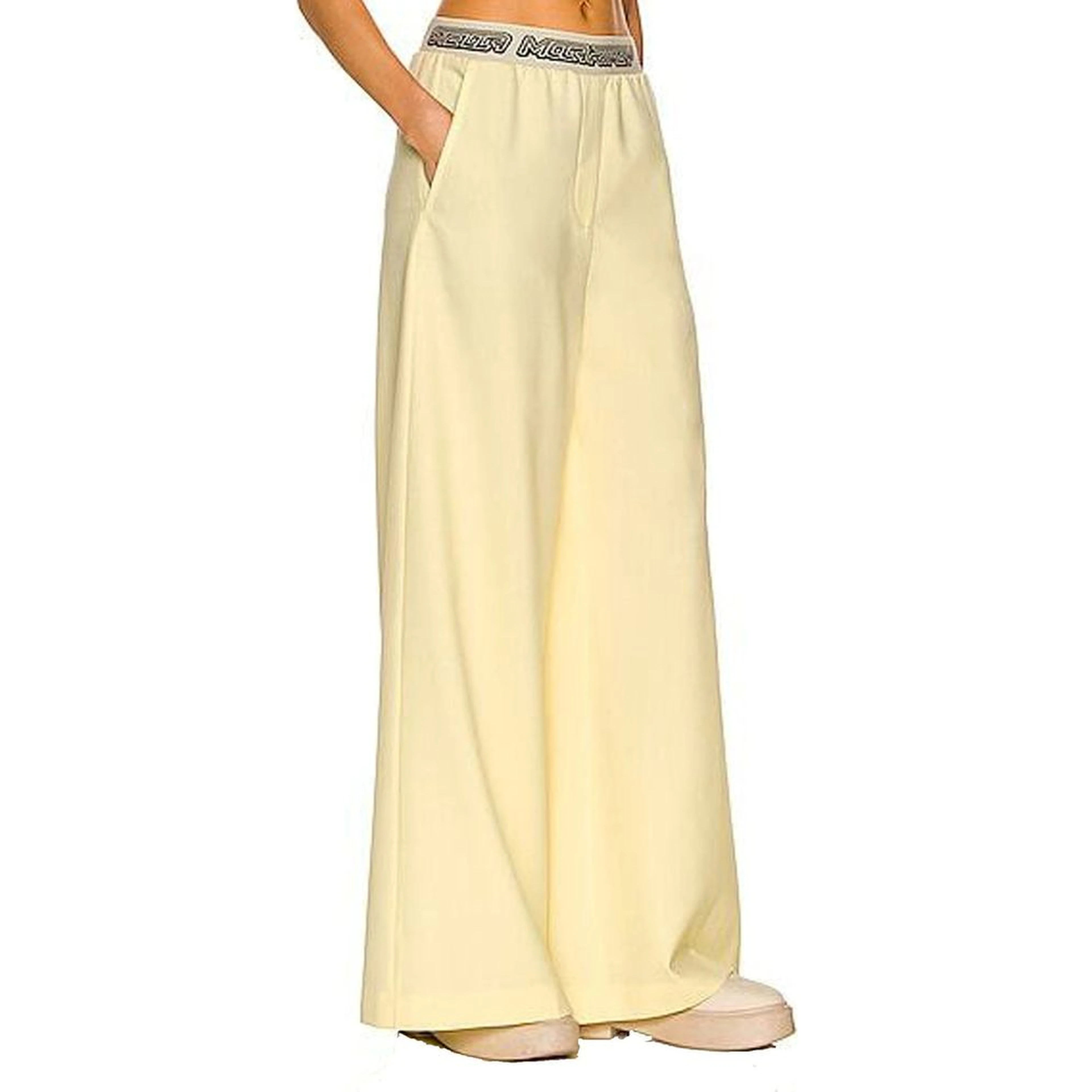 Bicolor Wool Casual Pants