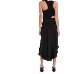 Black Silk Casual Dress
