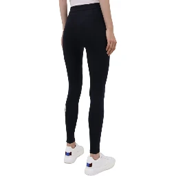 Blue Polyamide Athletic Pants
