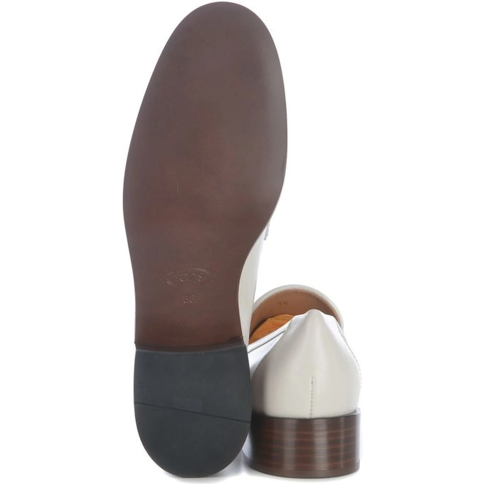 White Calfskin Slip-On Loafers