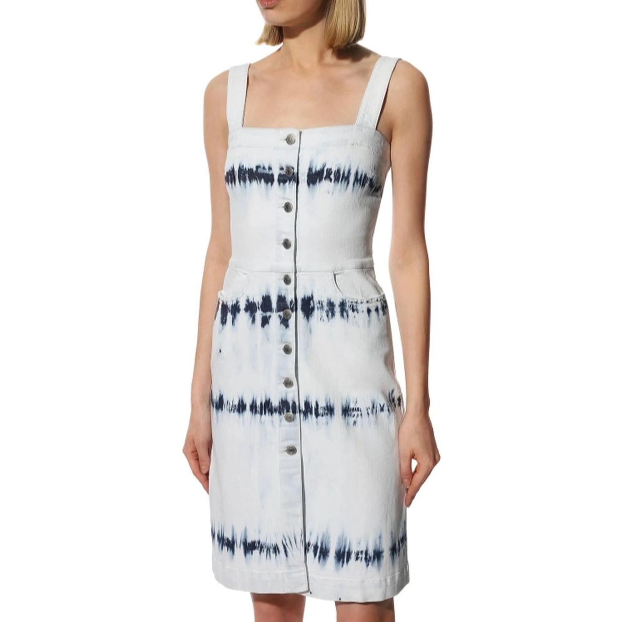 Blue Polyester Casual Dress