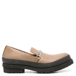 Brown Vegan Leather Slip-On Loafers