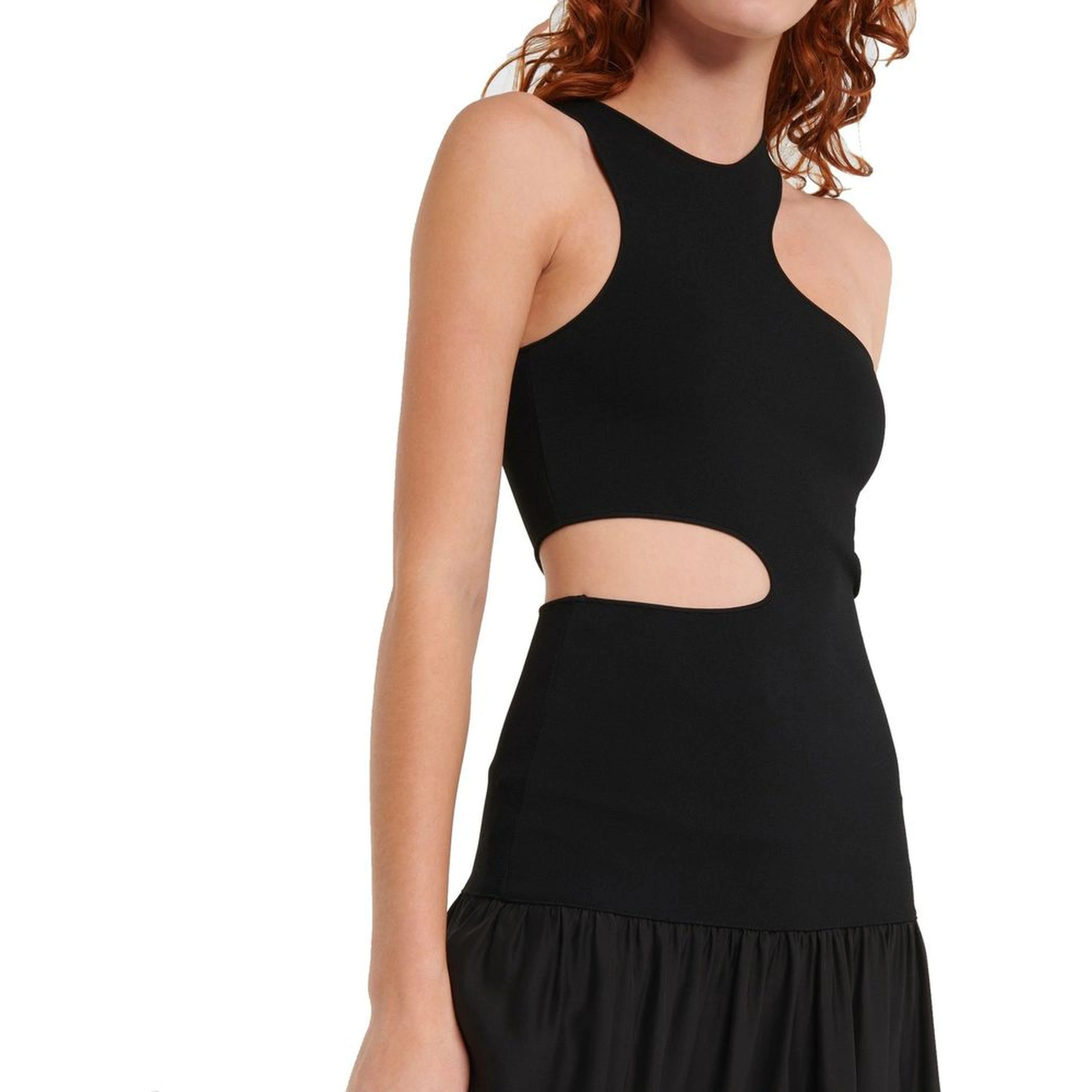 Black Silk Casual Dress