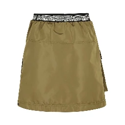 Bicolor Polyester Mini Skirt