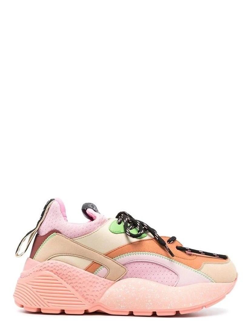 Orange Polyethylene Chunky Sneakers