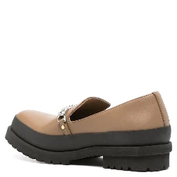 Brown Vegan Leather Slip-On Loafers