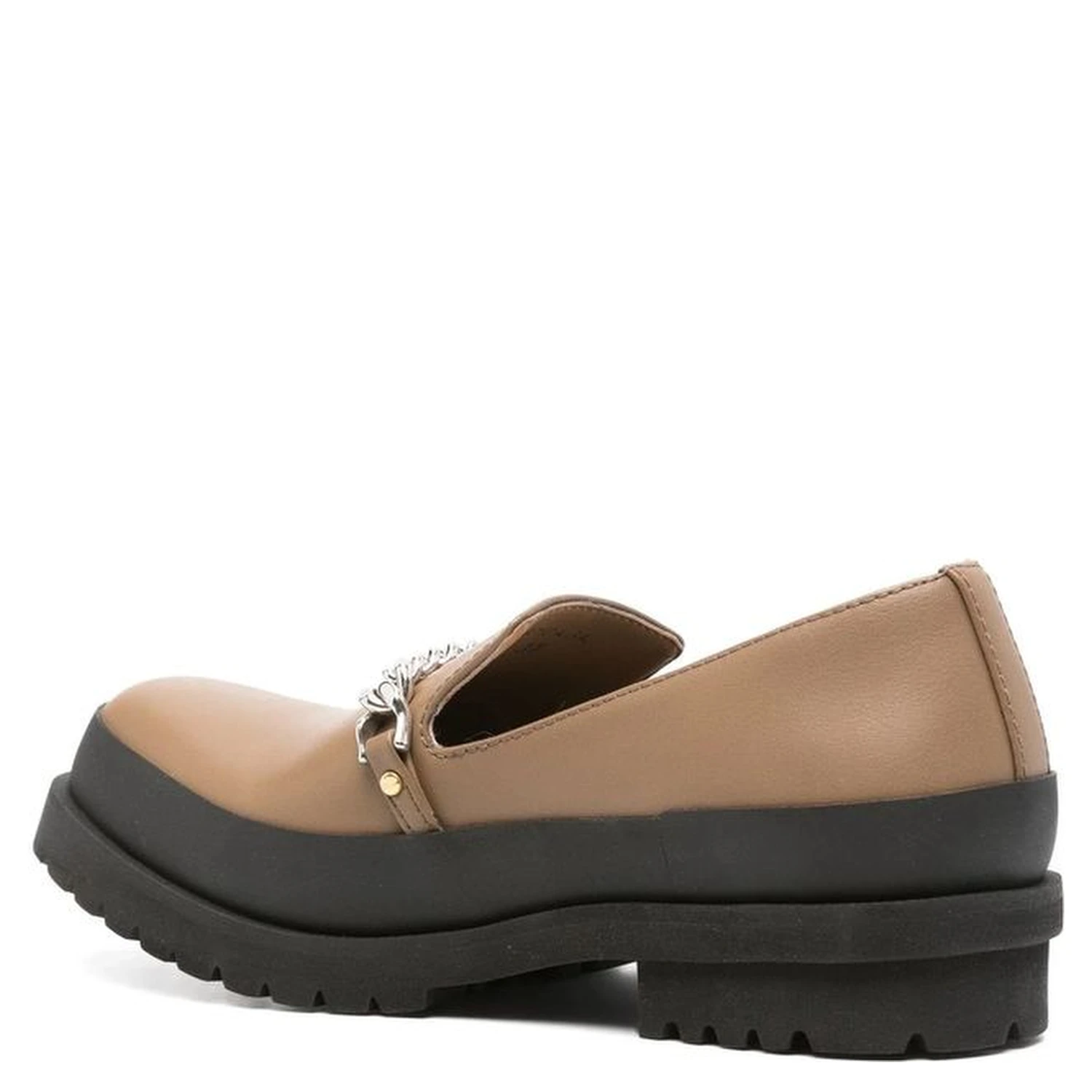 Brown Vegan Leather Slip-On Loafers