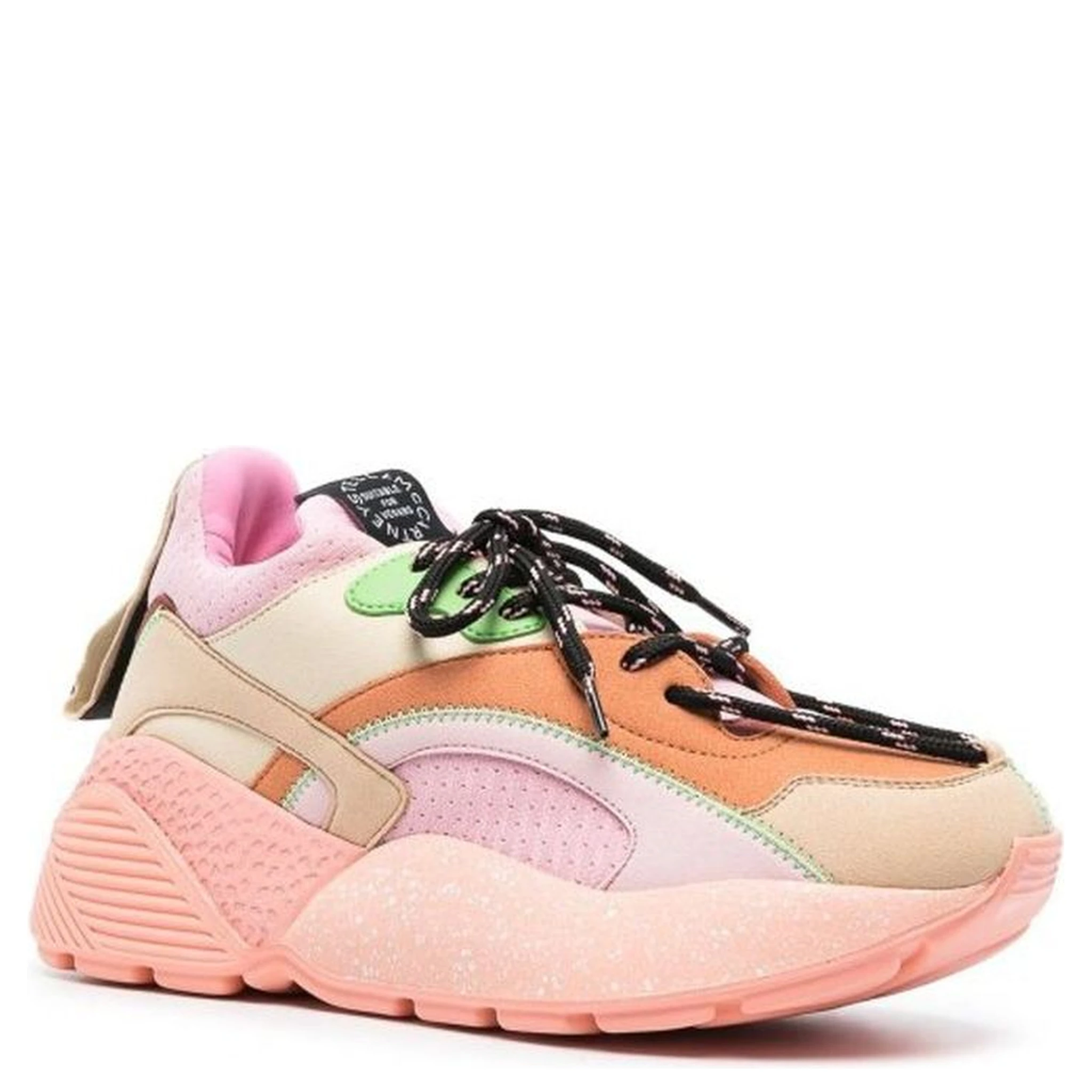 Orange Polyethylene Chunky Sneakers