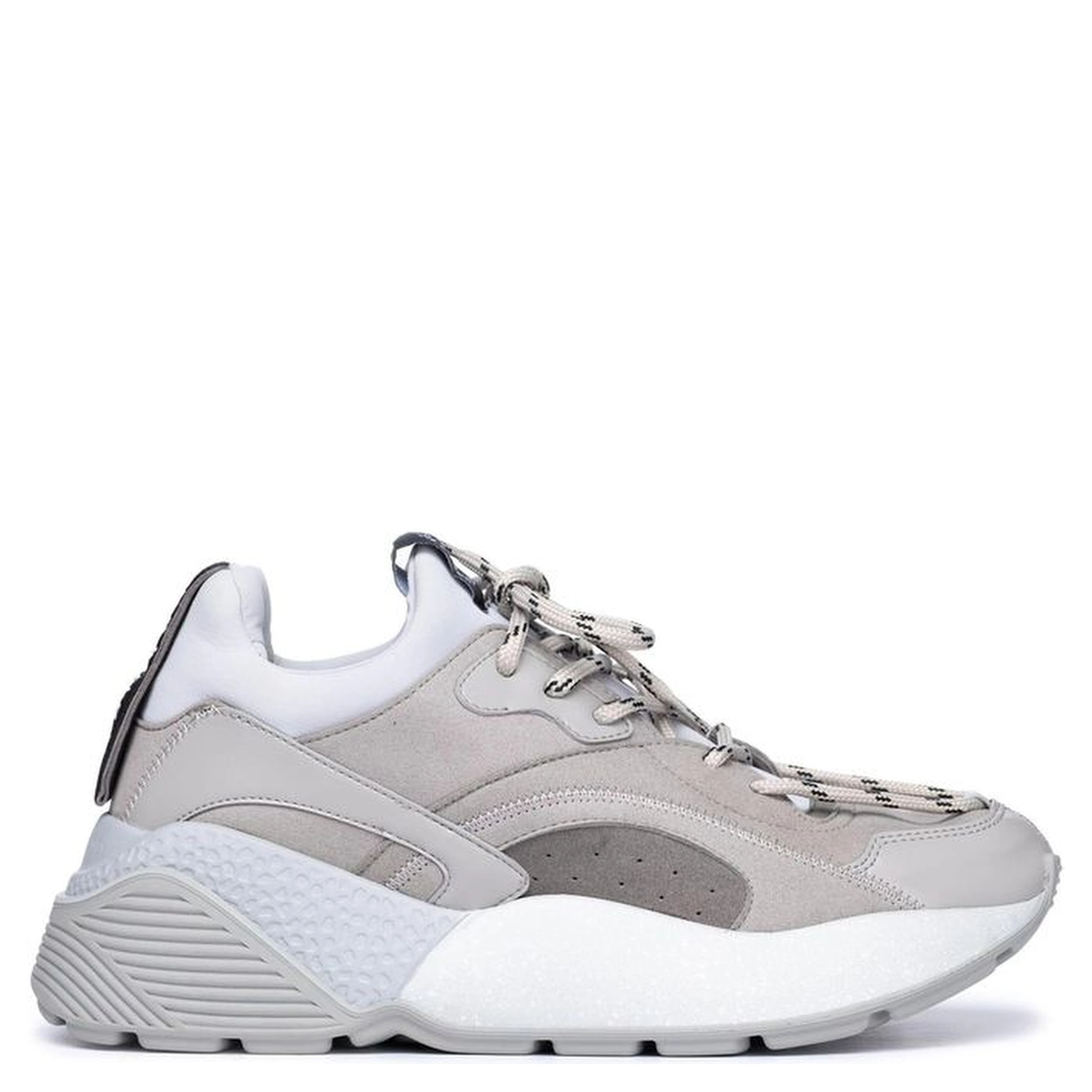 Gray Vegan Leather Chunky Sneakers