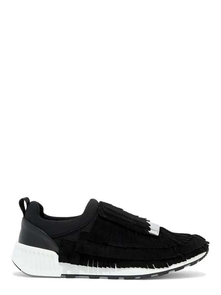 Black Fabric Athletic Sneakers