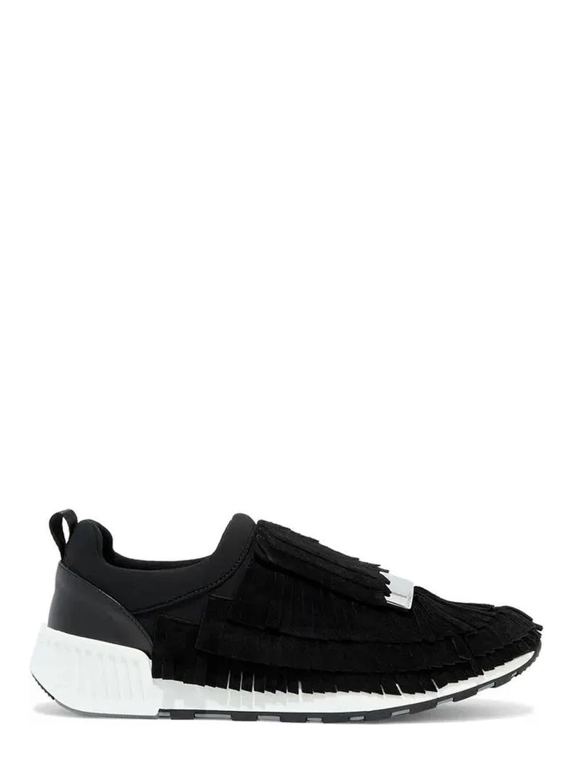 Black Fabric Athletic Sneakers