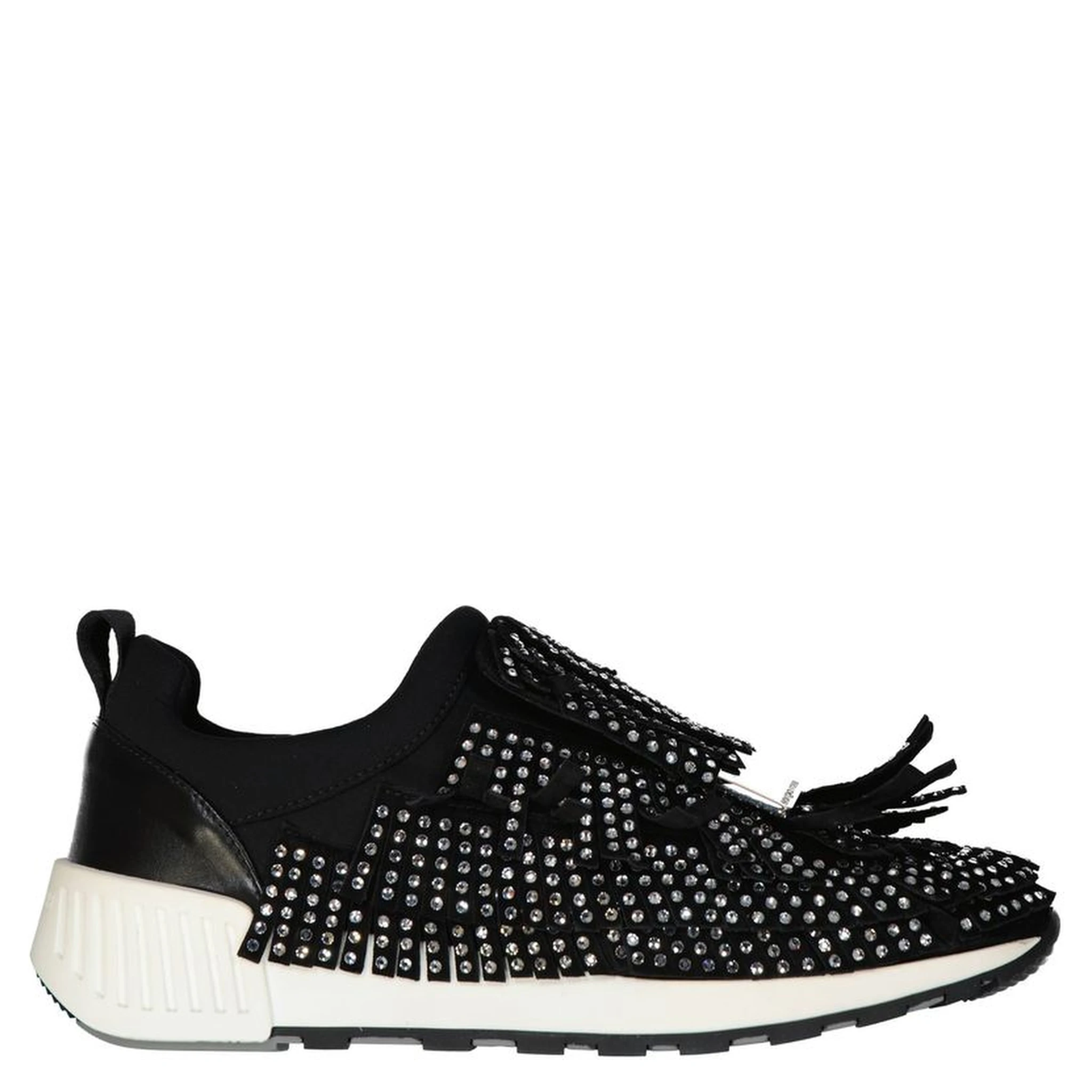 Black Fabric Athletic Sneakers