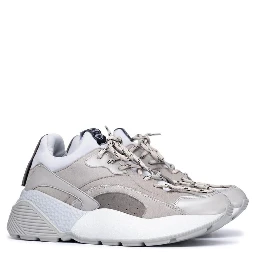 Gray Vegan Leather Chunky Sneakers