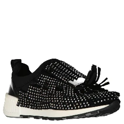 Black Fabric Athletic Sneakers