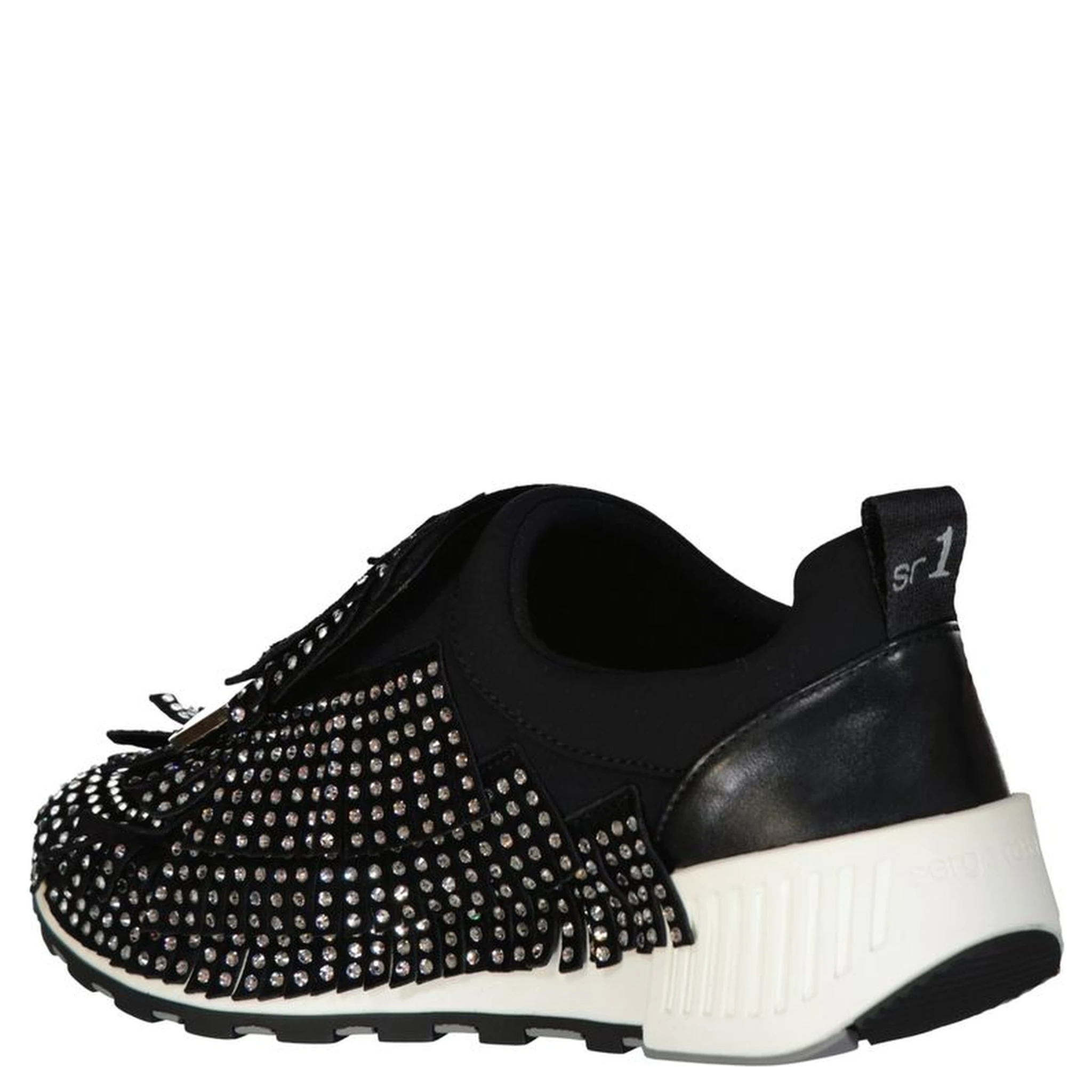 Black Fabric Athletic Sneakers