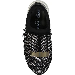 Black Fabric Athletic Sneakers