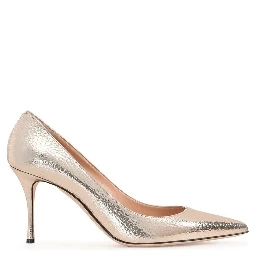 Rose Gold Calfskin High Heel Pumps